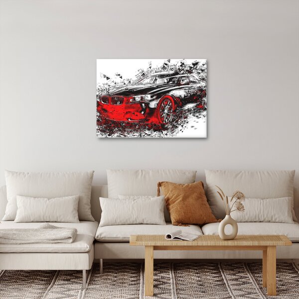Kép - Festett autó akció közben (70x50 cm)