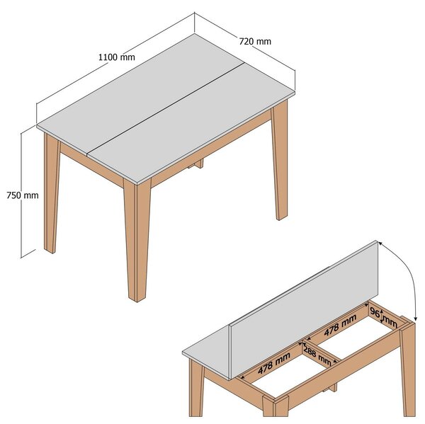Hanah Home Kitchen Table Travertine Kiev - Travertine