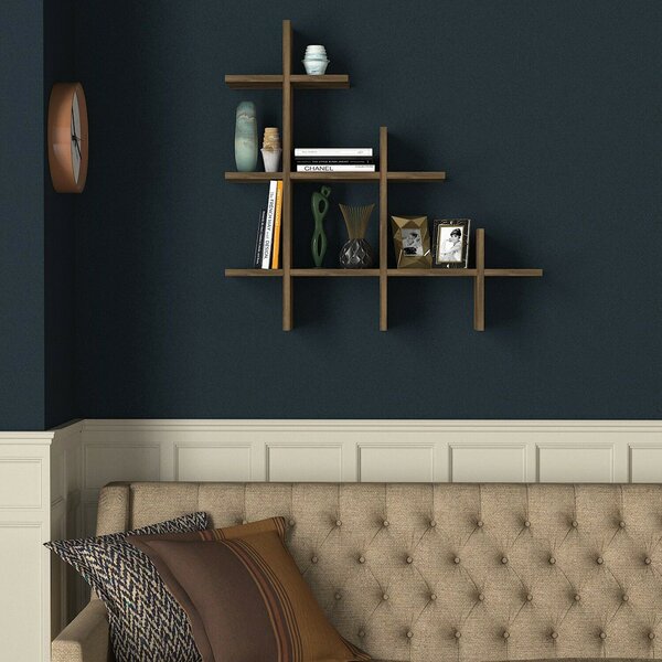 Hanah Home Wall Shelf Walnut Juke - Walnut