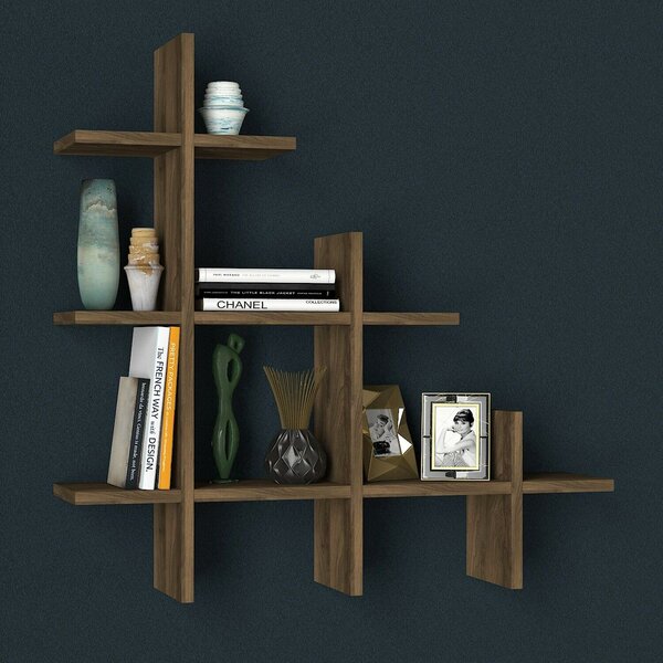 Hanah Home Wall Shelf Walnut Juke - Walnut