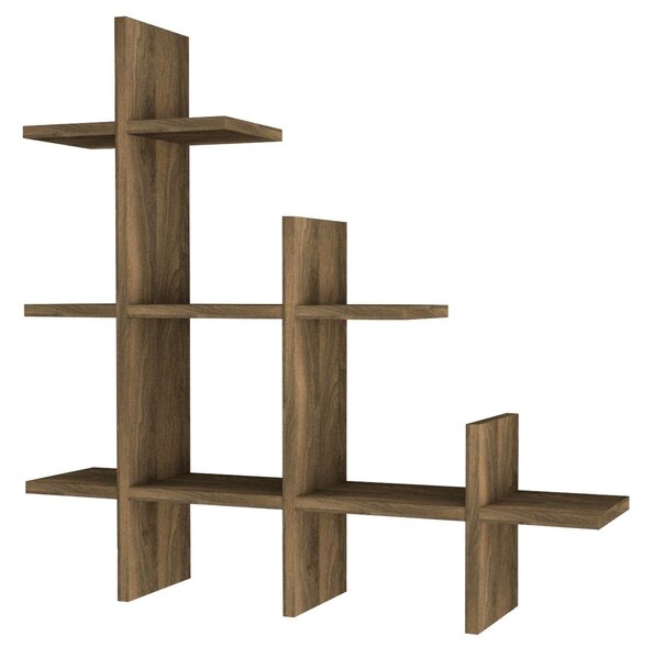 Hanah Home Wall Shelf Walnut Juke - Walnut