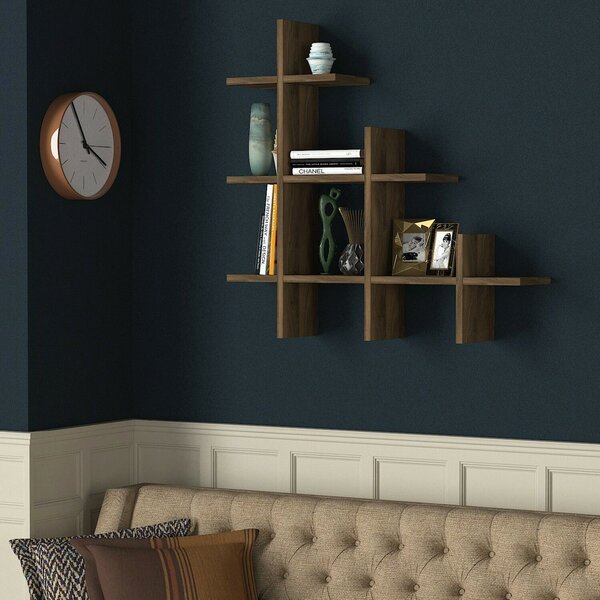 Hanah Home Wall Shelf Walnut Juke - Walnut