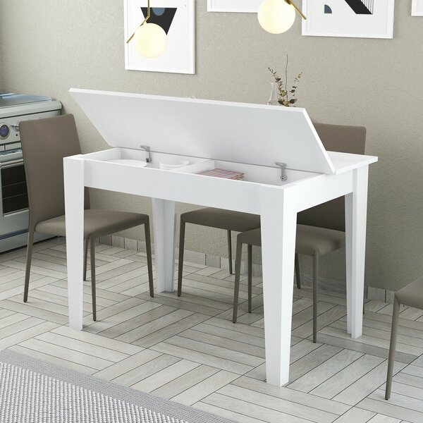 Hanah Home Kitchen Table White Kiev 510 - White
