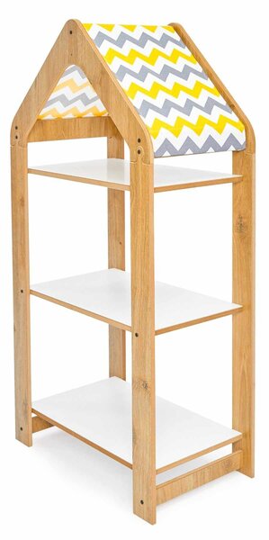 Hanah Home Multi Purpose Shelf Natural White Yellow Multipurpose Shelves 3 - Natural, White, Yellow