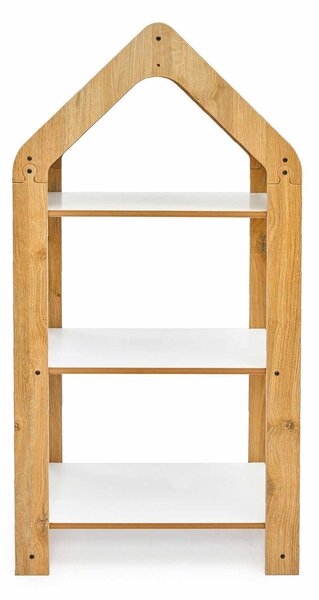 Hanah Home Multi Purpose Shelf Natural White Yellow Multipurpose Shelves 3 - Natural, White, Yellow
