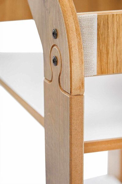 Hanah Home Multi Purpose Shelf Natural White Yellow Multipurpose Shelves 3 - Natural, White, Yellow