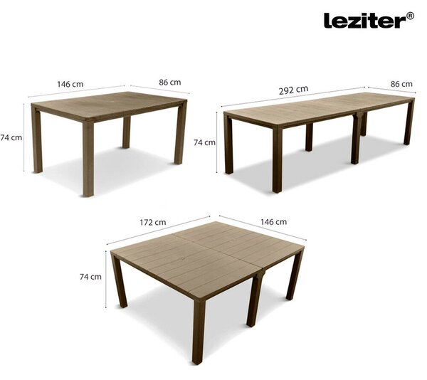 Leziter Grant 10+1 kerti bútor garnitúra szett cappuccino