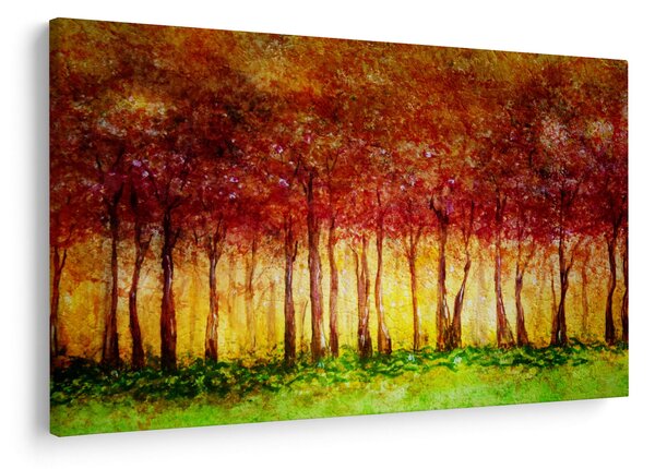 Kép - Lombhullató erdő festménye (90x60 cm)