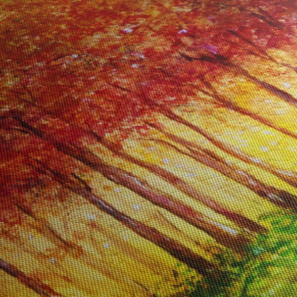 Kép - Lombhullató erdő festménye (120x50 cm)