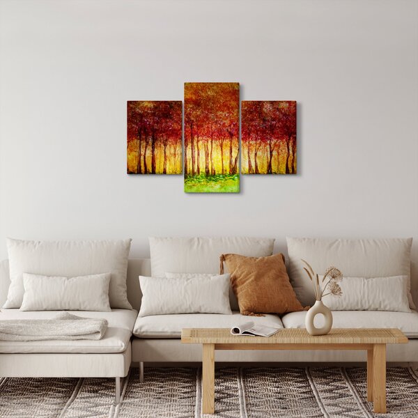 Kép - Lombhullató erdő festménye (90x60 cm)