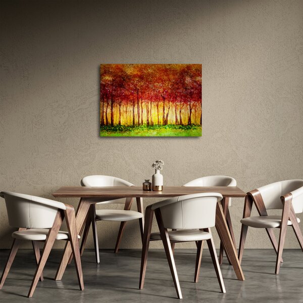Kép - Lombhullató erdő festménye (70x50 cm)