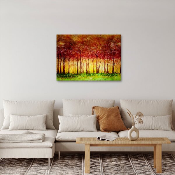 Kép - Lombhullató erdő festménye (70x50 cm)