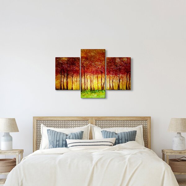 Kép - Lombhullató erdő festménye (90x60 cm)