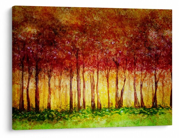 Kép - Lombhullató erdő festménye (70x50 cm)