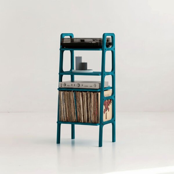 Hanah Home Record Player Stand Blue CPT4846-50