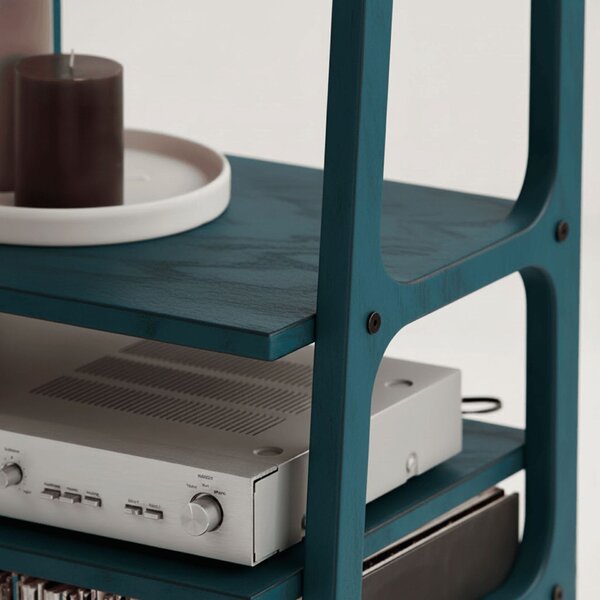 Hanah Home Record Player Stand Blue CPT4846-50