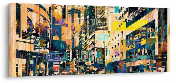 Kép - Festett absztrakció (120x50 cm)