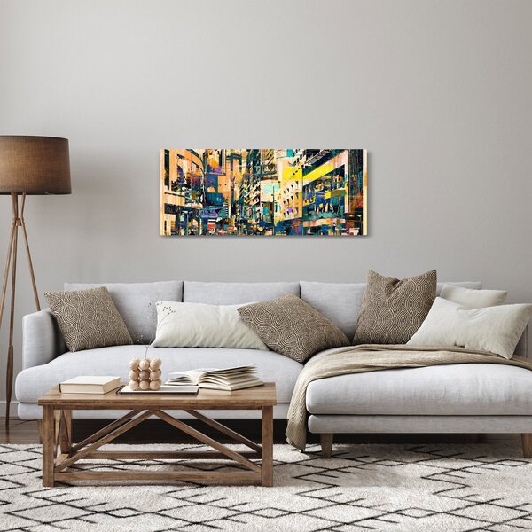 Kép - Festett absztrakció (120x50 cm)
