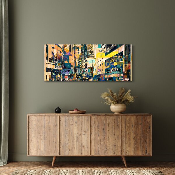 Kép - Festett absztrakció (120x50 cm)