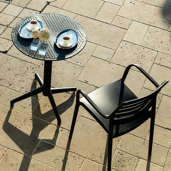 Hanah Home Összecsukható asztal Black Moon Ø60 V2 F - Fekete