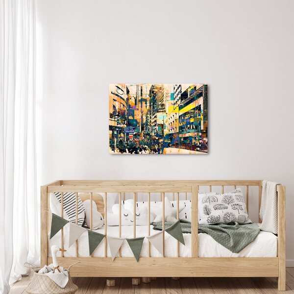 Kép - Festett absztrakció (70x50 cm)