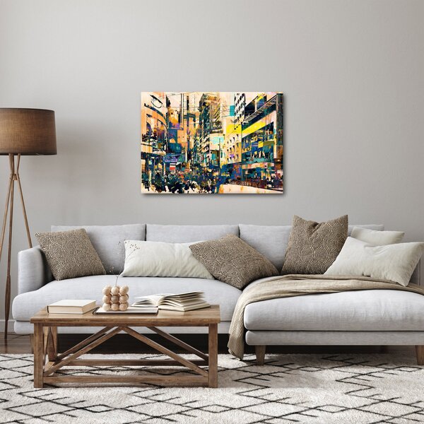Kép - Festett absztrakció (70x50 cm)
