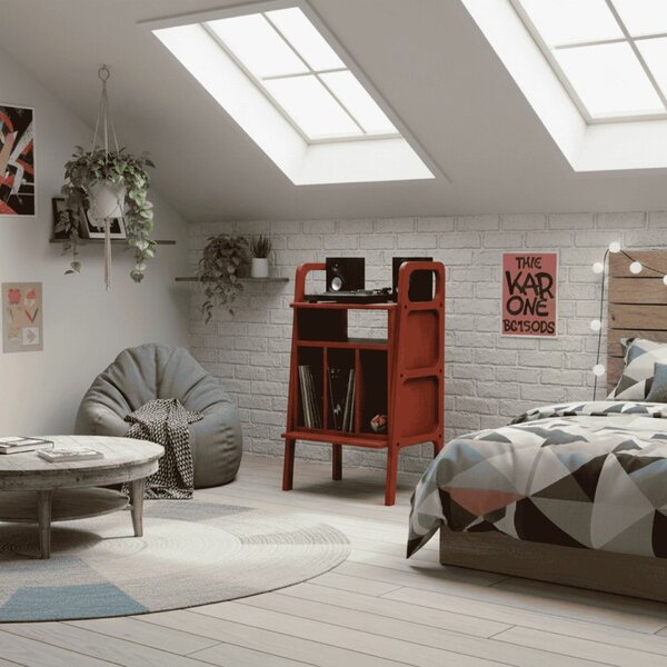 Hanah Home Lemezlejátszó állvány, Piros, CPT4840-50