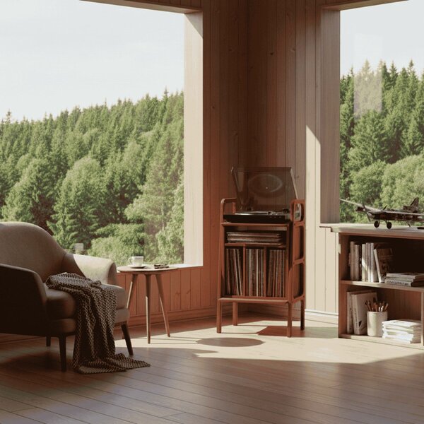 Hanah Home Lemezlejátszó állvány, Piros, CPT4840-50