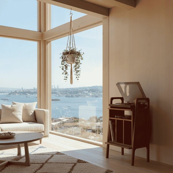 Hanah Home Lemezlejátszó állvány, Piros, CPT4840-50