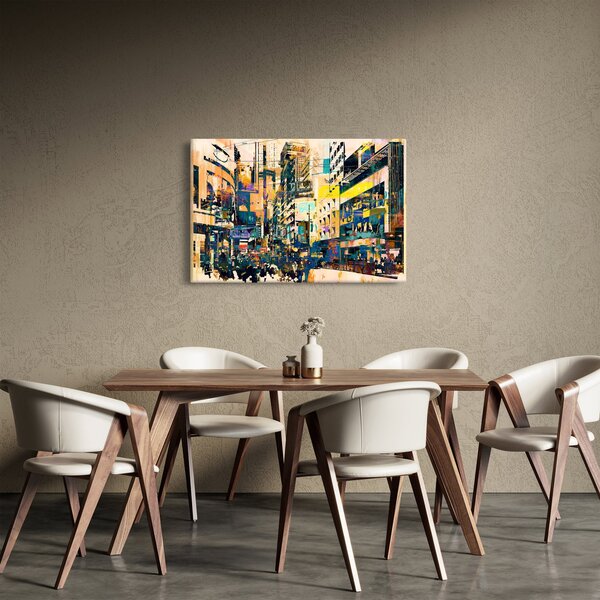 Kép - Festett absztrakció (90x60 cm)