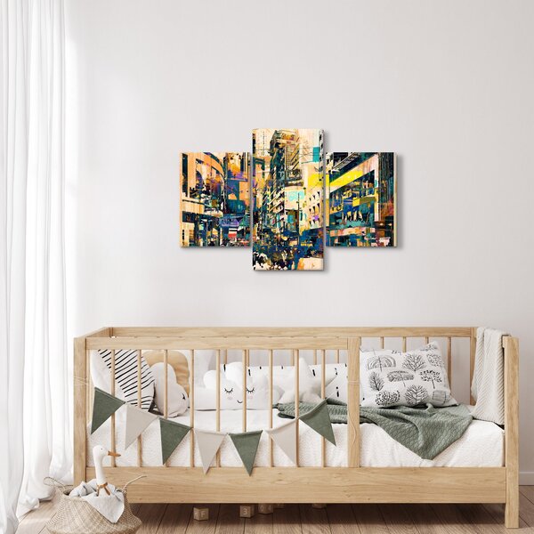 Kép - Festett absztrakció (90x60 cm)