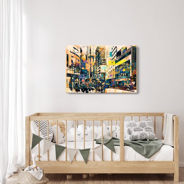 Kép - Festett absztrakció (90x60 cm)