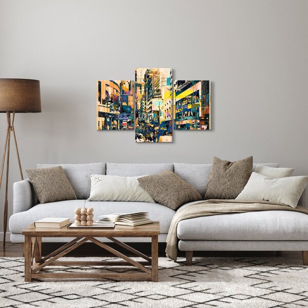 Kép - Festett absztrakció (90x60 cm)