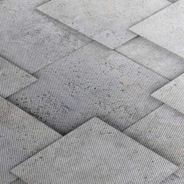 Kép - Betoncsempék absztrakciója (órával) (90x30 cm)