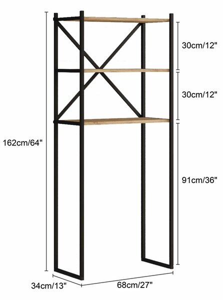 Hanah Home Washing Machine Shelf Natural Braga - Natural
