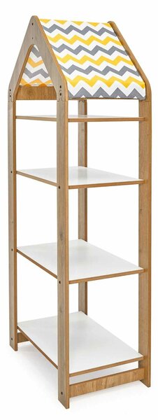 Hanah Home Multi Purpose Shelf Natural White Yellow Multipurpose Shelves 4 - Natural, White, Yellow