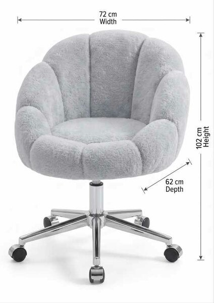 Atelier Del Sofa füles szék szürke Papatya Metal - szürke