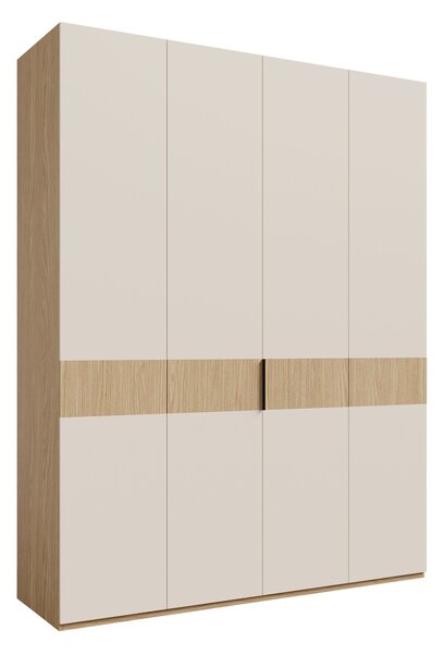 Gardróbszekrény Toledo 146, Laminált forgácslap, 237x180x60cm, Tölgy, Bézs
