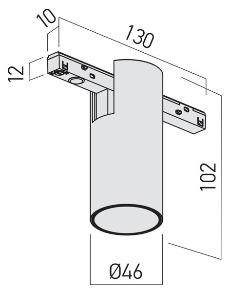 XTEN kerek mennyezeti LED lámpa, ezüst-kávé, 10 W, Ø4,6 cm, 3000 K