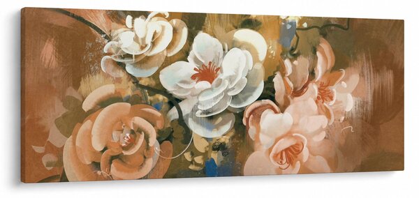 Kép - Festett csokor virág (120x50 cm)