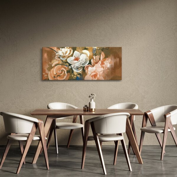 Kép - Festett csokor virág (120x50 cm)