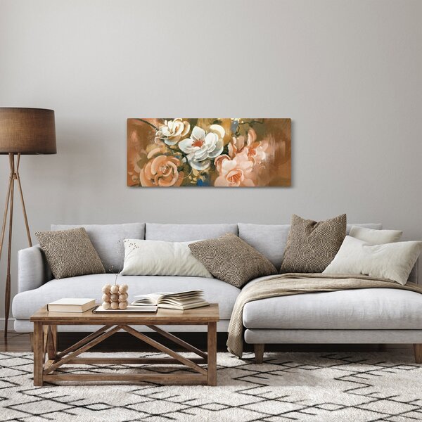 Kép - Festett csokor virág (120x50 cm)