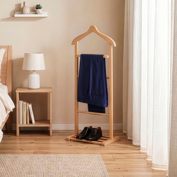 Hanah Home Valet Stand Natural Beta Single - Natúr