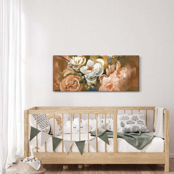 Kép - Festett csokor virág (120x50 cm)
