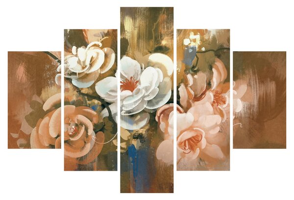 Kép - Festett csokor virág (150x105 cm)
