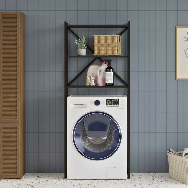 Hanah Home Washing Machine Shelf Black Braga - Black