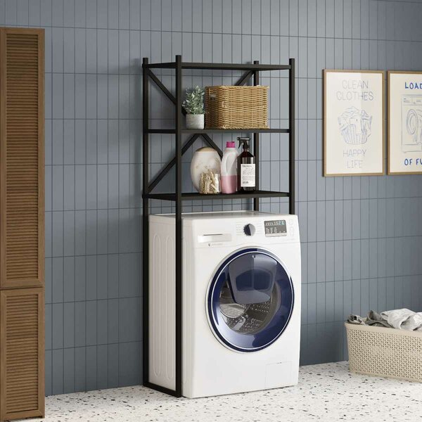 Hanah Home Washing Machine Shelf Black Braga - Black