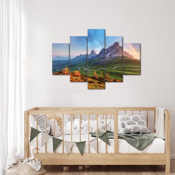 Szivárvány képe a sziklák felett (150x105 cm)