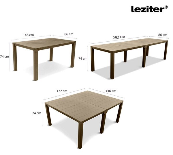 Leziter Luno 8+1 kerti bútor garnitúra szett cappuccino