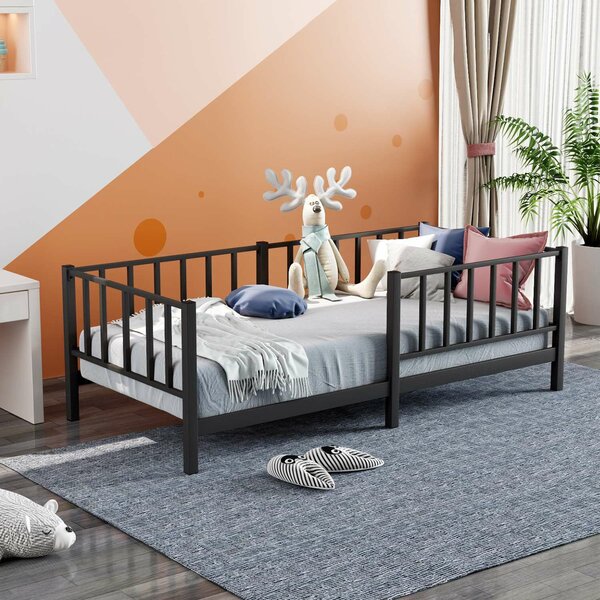 Hanah Home Baby Bedstead Black Montessori - Black 90x190